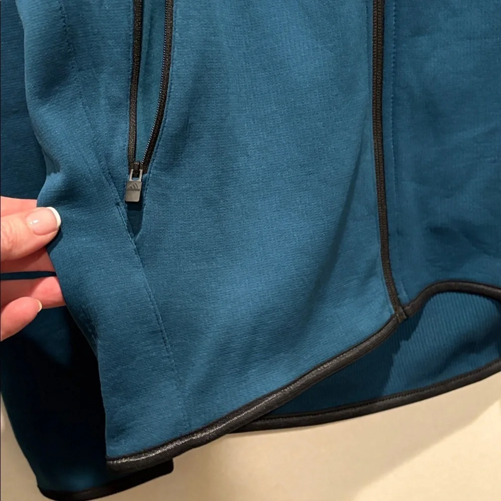 ADIDAS Men's Climawarm full zip training hoodie. Hooded sweatshirt. Small. Blue